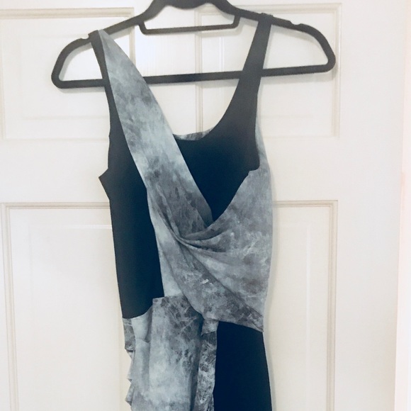 Helmut Lang graphite print draped dress - Picture 4 of 8